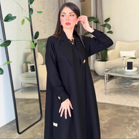 Abaya Femme Modeste et Polyvalente en Polyester, Coupe Slim, Mi-longue, Nouvelle Collection Automne 2026, Vente en Gros OEM/ODM