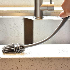 Palanca de Maniobra Larga 360 °   Cepillo de Esponja para Limpiar Botellas de Leche, Licuadoras y Cristalería, Herramienta de Limpieza Profunda que No Raya - Product Image 4