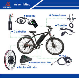 طقم تحويل محرك محور الدراجة الكهربائية 1000 واط 2000 واط 3000 واط 500 واط 52 فولت 60 فولت 72 فولت Mtx لعجلات 20-29 بوصة مع بطارية مثلثة الشكل - Product Image 2