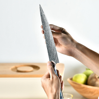 Professionnel 8 "pouces japonais 67 couches AUS10 damas couteaux de chef de cuisine en acier au carbone avec manche en ormeau