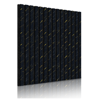 Panneau acoustique en bois Akupanel avec dos en feutre polyester 600*2400mm, taille personnalisée, panneau absorbant le son