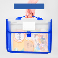 SHLAN Carpeta Archivadora Expandible A4 Impermeable con Ventana Transparente, 9 Colores Disponibles, Cartera de Plástico con Asa para Archivar
