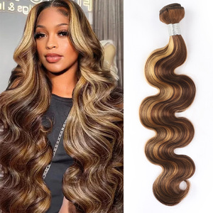 Extensions de cheveux humains Body Wave P427 100g, vraies extensions de cheveux pour toutes les couleurs de peau - Product Image 1
