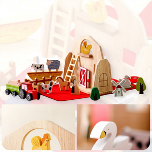 Jouets de ferme en bois pour enfants, blocs de construction à empiler, jouets éducatifs pour bébés, démontage et assemblage - Product Image 3