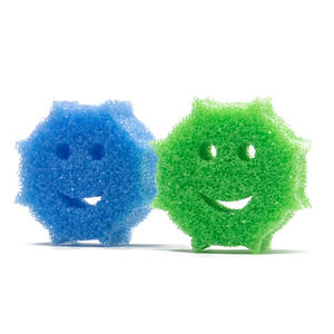 Éponge polygonale souriante super absorbante pour le nettoyage <span class=keywords><strong>de</strong></span> la cuisine Éponge à récurer douce et sans rayures pour les casseroles antiadhésives - Product Image 2