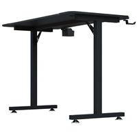 Table de jeu extensible en bois mélaminé en forme de Z Wquantum avec porte-gobelet et crochets pour casque, modèle H-2, pour la maison, le bureau et le salon