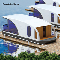 Kit de Luxe Flottant Kawagebo Kamp : Sous-Marin en Aluminium, Maison Flottante sur l'Eau, Coque de Yacht, Bateau-Maison, Pontons pour Péniches