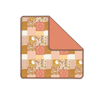 Couverture en bambou double couche pour enfant, imprimée et unie, nouveau style, prix de gros, 50x50 cm