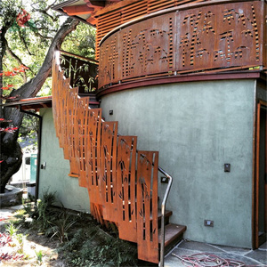 Outdoor Lighting Dandelion Design Corten <strong>Screen</strong> <strong>Leaf</strong> Metal <strong>Screen</strong> &amp; Room Dividers - Product Image 3