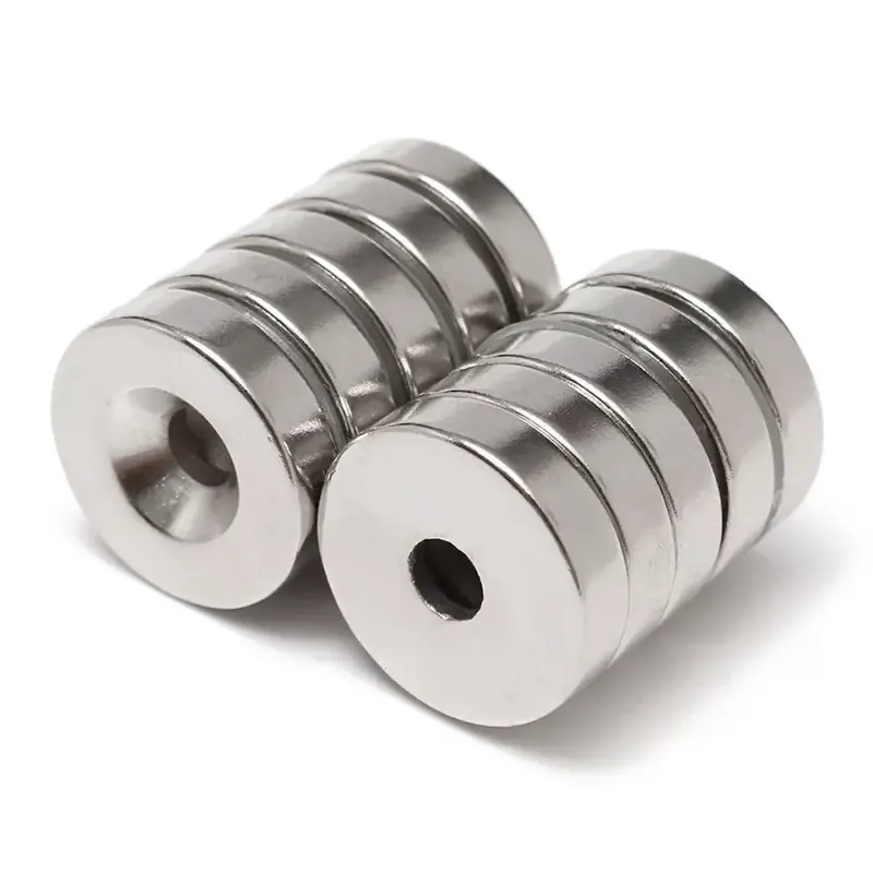 Manufacturer Super Strong Countersunk Neodymium Magnet Round Disc Magnets With Screw Hole
