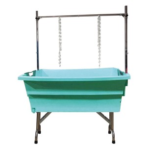 Bañera para Peluquería Canina con <span class=keywords><strong>Escaleras</strong></span>, Estación de Lavado para Perros, Bañera Eléctrica de Altura Ajustable para Peluquería de Mascotas - Product Image 4