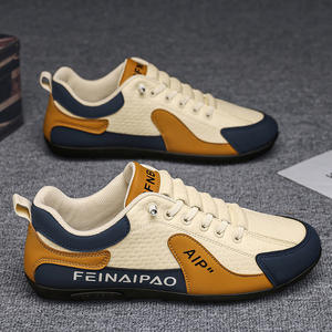 Feinaipao Men's Spring Casual Basketball <b>Style</b> Low-Top Sneakers Lightweight Rubber Sole Round Toe Lace-Up <b>Walking</b> <b>Shoes</b> - Product Image 4