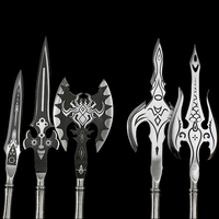 Couteau à thé chinois Longquan Micro arme froide série couteaux pistolets épées hallebardes aiguilles à thé forgeage en acier inoxydable