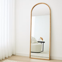 Miroir de table à maquillage sur pied extra large, moderne, fait main, avec éclairage LED et garantie de 5 ans