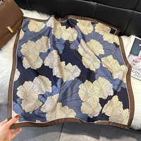 Foulard carré professionnel vintage printemps-été pour femme, motif cachemire imprimé, en polyester, style soie