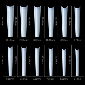 Pièce à ongles en denim XXL transfrontalière européenne et américaine française faux ongles <span class=keywords><strong>couleur</strong></span> naturelle 504 pièces sac pour doigts - Product Image 6