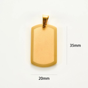จี้ห้อยคอสแตนเลสสตีลรูปทรง Dog Tag สำหรับทุกเพศ สไตล์ฮิปฮอป ลายโล่ห์อเมริกัน  เครื่องประดับ - Product Image 6