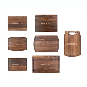 High Quality Ebony Wood Butcher Cutting Board Chopping Board With Juice Groove Kitchen Cutting Board