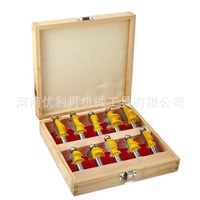 10 pièces moulage personnalisé routeur Bits ensemble carbure conseils Cutter pour le travail du bois avec boîte à bois emballage 1/2 tige logo couleur personnalisée