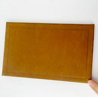 Menu personnalisé, rectangulaire, durable, moderne, A4 et A5, couverture de menu pliable embossée avec vis, en cuir PU, bois et matériaux en cuivre