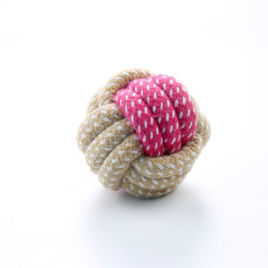 Kinghon Wholesale Multicolor Cotton Rope Braided Bite-Resistant Cleaning <b>Dog</b> Toy Pet Toy <b>Ball</b> <b>Dog</b> Toys for Aggressive Chewers - Product Image 5
