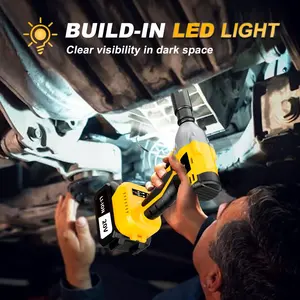 Juego <span class=keywords><strong>de</strong></span> Llaves <span class=keywords><strong>de</strong></span> <span class=keywords><strong>Impacto</strong></span> Eléctricas 3 en 1 para Automóvil, 20 V, Inalámbricas, 430 nm, Grado Industrial, Taladro y <span class=keywords><strong>Pistola</strong></span> <span class=keywords><strong>de</strong></span> <span class=keywords><strong>Impacto</strong></span> a Batería para Bricolaje - Product Image 4