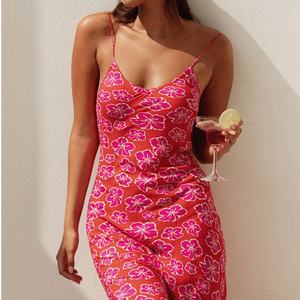 Nuevo Vestido Maxi de Lujo con Espalda Descubierta y Estampado Polinesio, Fabricante de Vestidos Casuales de Alta Calidad - Product Image 2