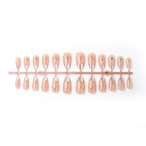 Juego de 24 Uñas Postizas de <span class=keywords><strong>Manicura</strong></span> <span class=keywords><strong>Francesa</strong></span> Plateadas Premium con Diseño de Ojo de Gato <span class=keywords><strong>Dorado</strong></span> <span class=keywords><strong>en</strong></span> Forma de Almendra, Estilo Cielo Estrellado <span class=keywords><strong>Dorado</strong></span> - Product Image 4
