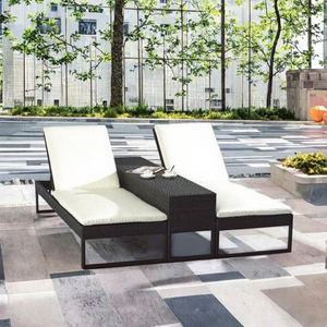 <span class=keywords><strong>Lit</strong></span> <span class=keywords><strong>de</strong></span> soleil d'extérieur moderne en maille respirante à séchage rapide en aluminium avec rotin et métal pour cour, <span class=keywords><strong>jardin</strong></span>, hôtels, patio - Product Image 4
