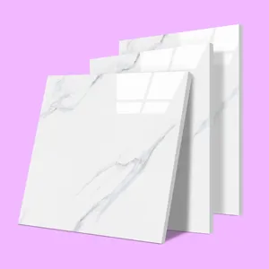 60x60 흰색 대리석 전체 유리 피소 porcelanato 바닥 carreaux de sol 60x60 바닥 도자기 세라믹 타일