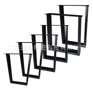 Customizable Square Table Legs Carbon Steel Heavy Duty Minimalist <b>Desk</b> Furniture Supports 500x500mm Black - Product Image 4