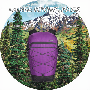 Lightweight 40-Liter Large Capacity Softback Nylon Outdoor <b>Backpack</b> Men <b>Women</b> Waterproof Hiking Camping Mountaineering - Product Image 2