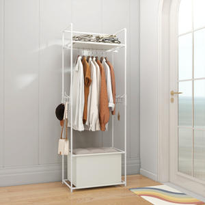 モダンな多機能ファブリックコートラック多層靴 & 衣類収納用エントリーウェイ & ベッドルーム家庭用家具 - Product Image 5