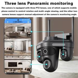Regis bốn ống kính 3 màn hình 10x Zoom quang học Wifi <span class=keywords><strong>PTZ</strong></span> 16MP 8K màu không dây tầm nhìn ban đêm an ninh giám sát CCTV <span class=keywords><strong>IP</strong></span> <span class=keywords><strong>Camera</strong></span> - Product Image 6