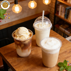 ไอศกรีมโยเกิร์ต 8 ออนซ์ ถ้วยพลาสติกแบบผนังเดียว 90 มม. พร้อมฝาปิดและโลโก้ - Product Image 4