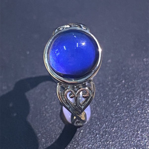 Creative Temperature Changes Round Shape Crystal <strong>Rings</strong> Silver <strong>Rings</strong> Retro Jewelry <strong>Crafts</strong> Charms Mood <strong>Rings</strong> - Product Image 5