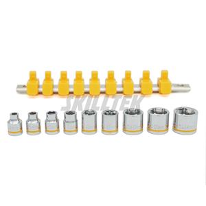 Jeu de 9 douilles de réparation automobile chromées de qualité bricolage Outils à main OEM avec conception d'outil hexagonal et caractéristiques de cannelure - Product Image 3