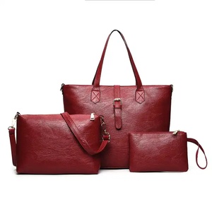 Conjunto de 3 piezas de cuero de moda, cartera, bolso de mano, bolso de hombro, 3 en 1 para una fácil combinación diaria - Product Image 3