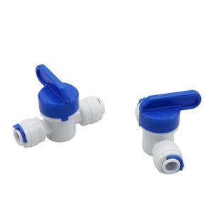1/4 \ "OD RO robinet à boisseau sphérique en plastique droit raccords <span class=keywords><strong>de</strong></span> contrôle <span class=keywords><strong>de</strong></span> <span class=keywords><strong>tuyau</strong></span> <span class=keywords><strong>de</strong></span> connexion rapide pour boule d'eau d'osmose inverse d'aquarium - Product Image 5