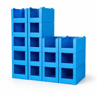 Bacs de picking empilables en plastique ondulé PP à ouverture frontale, système de stockage modulaire pour la gestion des commandes en entrepôt