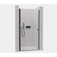 Cabine de douche sans cadre OEM en acier inoxydable / noir / chrome brillant avec paroi de douche fixe en verre