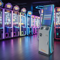 Máquina Expendedora de Tarjetas Arcade FUNOVA de 32 Pulgadas, Kiosco de Autoservicio, Recarga de Membresía sin Efectivo para Centros de Juegos y Parques de Diversiones FEC