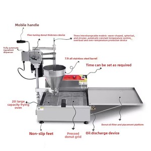 Máquina para Hacer y Freír Donuts <span class=keywords><strong>Dunkin</strong></span> Donut/Machin/krispy Kreme - Product Image 4