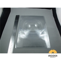 Loupe A4 pleine page sans cadre, feuille grossissante 3X en PVC avec lentille Fresnel moulée