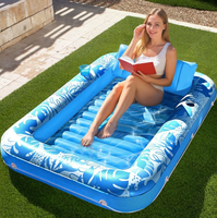Nouveauté : Lit flottant gonflable pour piscine en PVC 178x117cm avec dossier
