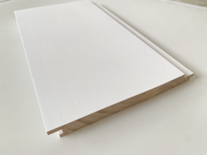 Panel de Pared de MDF Imprimado Blanco, Reversible, Estructura de Shiplap, Materiales de Abeto y Pino Escocés, Revestimiento de Pared, Paneles de Pared Shiplap - Product Image 5