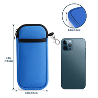 Étui en néoprène avec LOGO personnalisé pour téléphone portable Pochette portable en néoprène pour lunettes Étui à lunettes souple avec mousqueton
