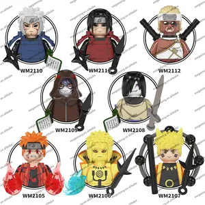 WM6108 Uzumaki Senju Tobirama Namikaze Minato Orochimaru Killer Bee Yakushi Kabuto Minifigs مجموعة مكعبات بناء ألعاب أطفال