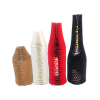 Manchon de protection antichoc en papier kraft alvéolé sur mesure pour bouteille en verre