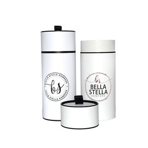 Emballage en papier de <span class=keywords><strong>luxe</strong></span> personnalisé pour vêtements pour femmes/hommes Boîtes en carton rondes avec gaufrage pour chaussettes, serviettes et autres vêtements - Product Image 4